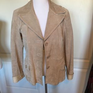 Tan Terry Lewis suede blazer